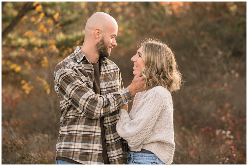 Couple smiling at each other