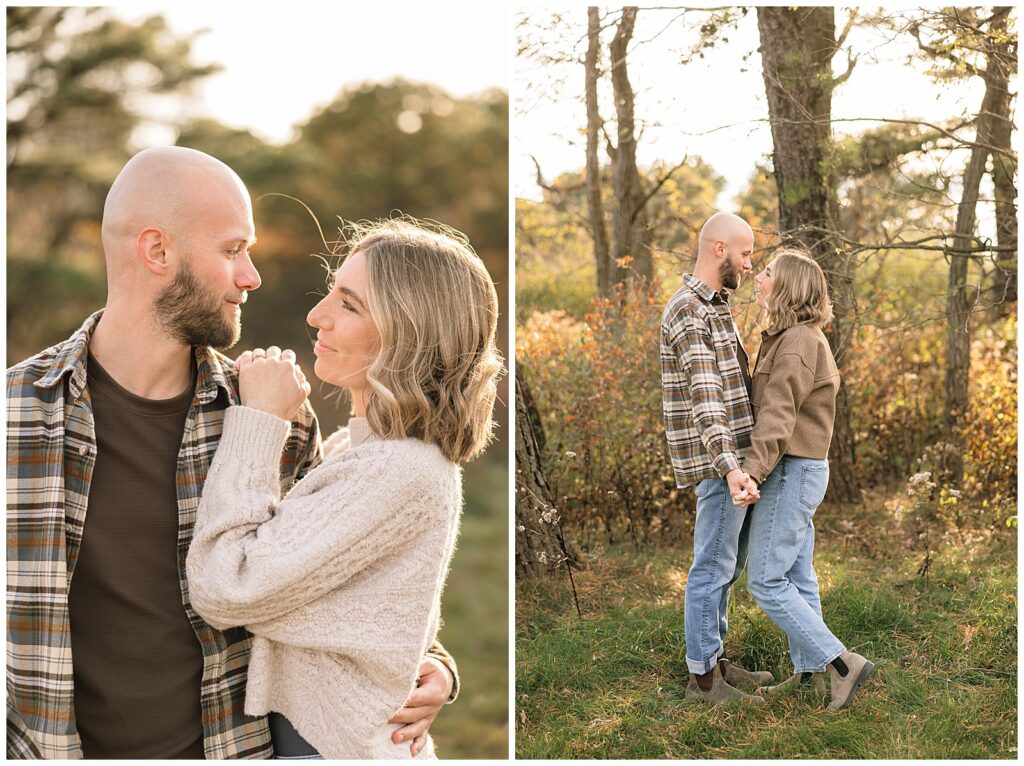 Couple smiling at each other