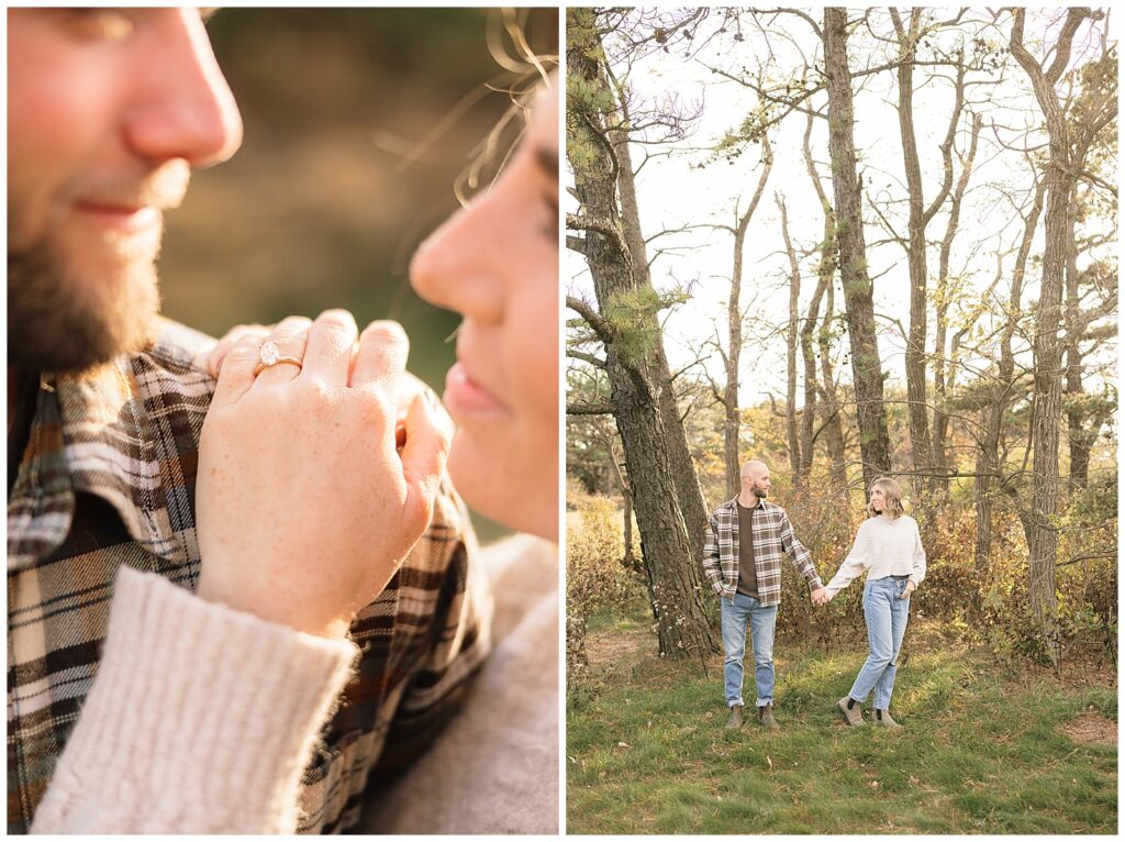 close up detail of ring